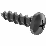 BSC PREFERRED Screws for Particleboard and Fiberboard Rounded Head Black-Oxide Steel No 10 Screw 3/4 L, 100PK 91555A132